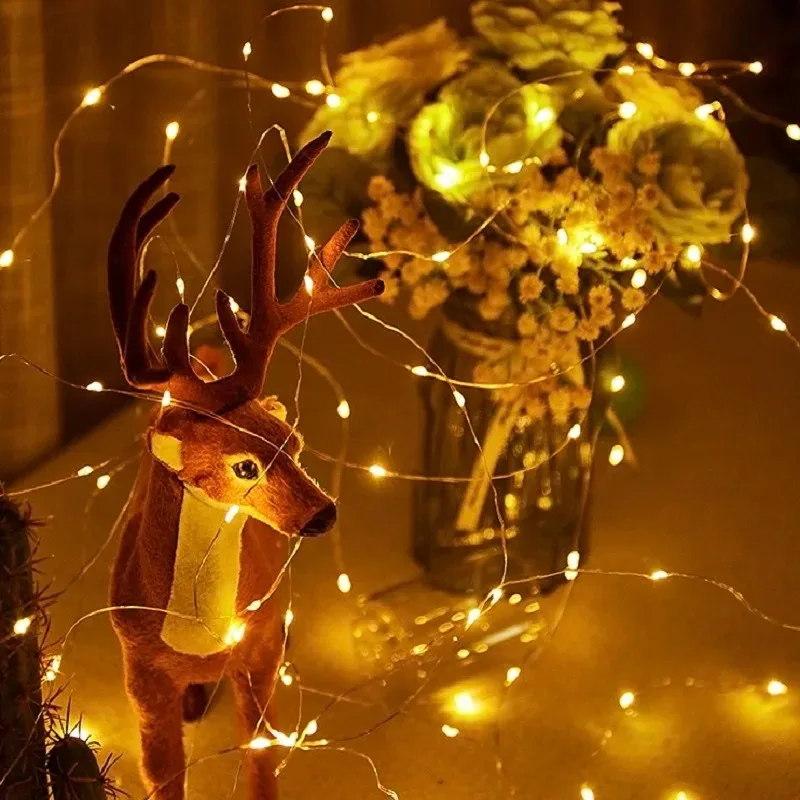 3M 5M 10M USB LED Lights String Copper Wire Fairy Garland Lamp Christmas Wedding Party Holiday Lighting