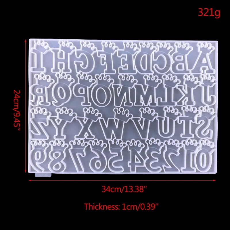 Letters Keychain UV Epoxy Resin Mold Number Crystal Silicone Mold