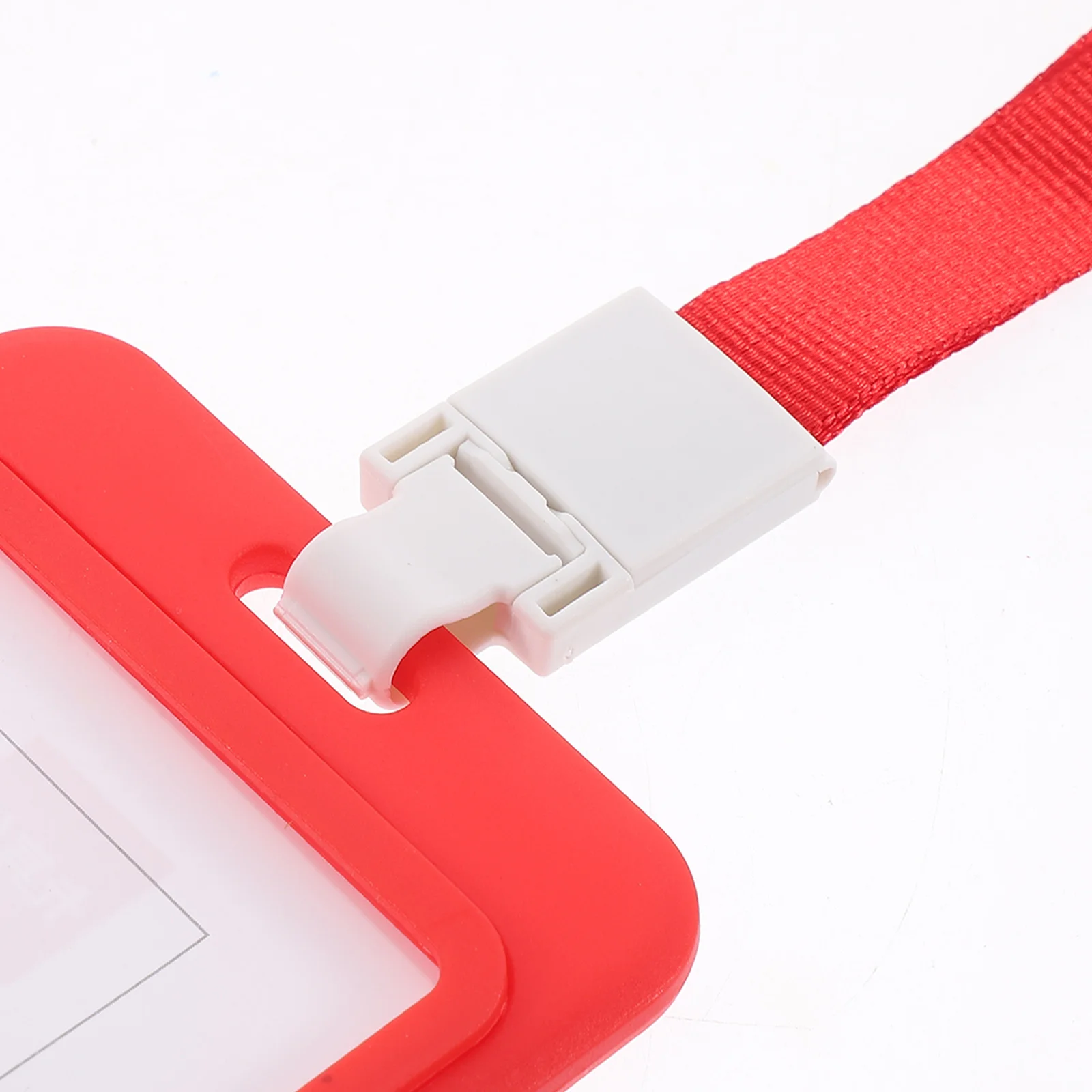 

1 set Badge Holder Id Card Holder Lanyard Plastic Name Tag Sleeve For Work School Office Staff Students Teachers Doctors