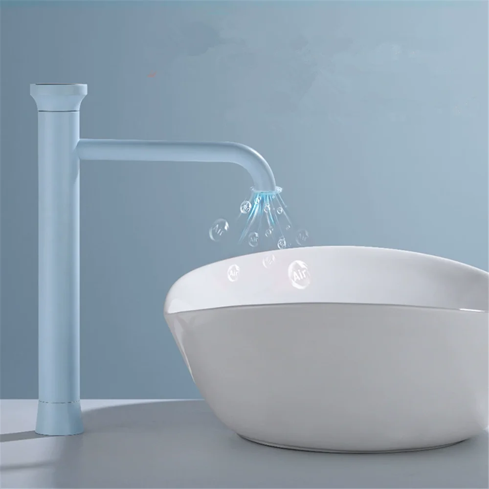 

Red Bathroom Faucet Unique Design Pink Basin Faucet Blue Sink Tap Hot & Cold Deck Mounted Lavatory Faucet Crane Water Tap