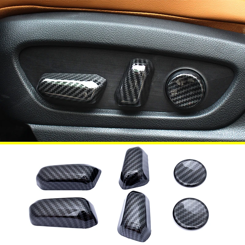 Interior Seat Adjust Switch Button Cover Trims Stylish For Lexus UX NX RX TX GX ES RZ LM 200 250 300 350 450 500 Carbon Fiber