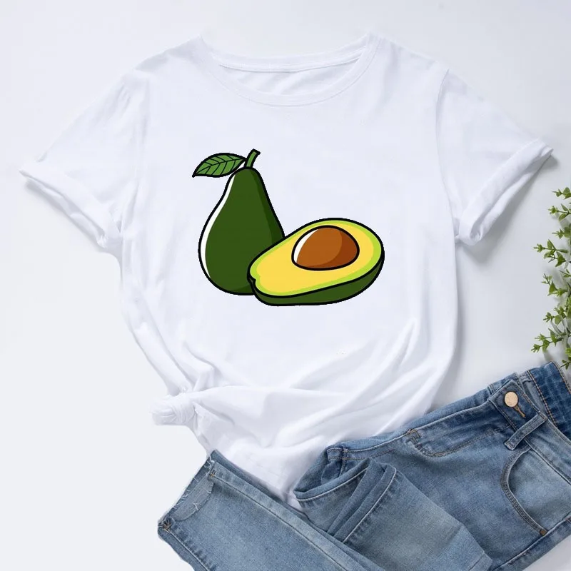 

colored funny avocado tshirt cute women graphic vegan tee shirt