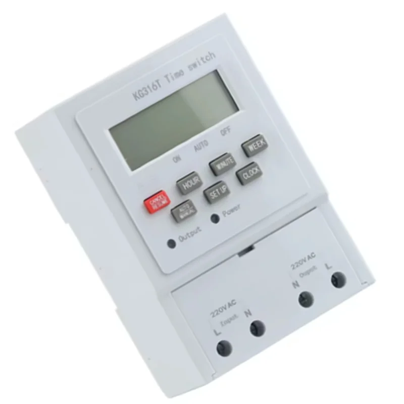 

A76X-KG316T Din Rail Time Switch Microcomputer Time Control Switch 220V LCD Display Strong Anti-Interference Ability