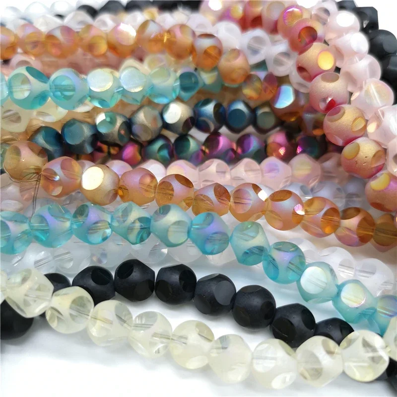 8mm Crystal Glass Beads Accessories For Jewelry Making, Six Faceted  Cube  Beads,20 pcs/lot