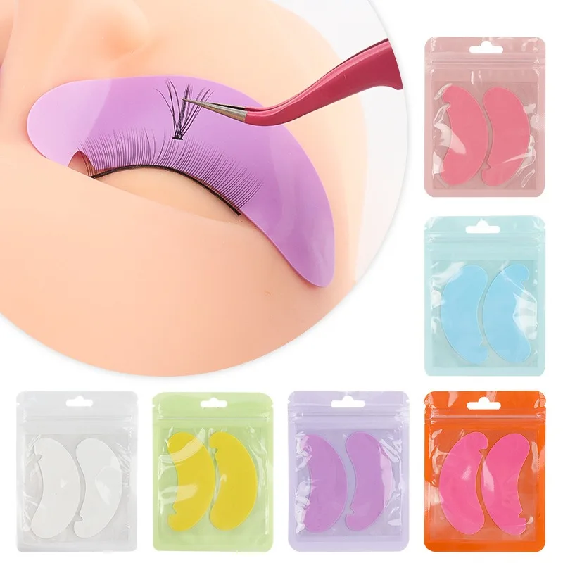 1/5 Pair Reusable Silicone Eyelash Pad Lash Extension Patches U-Shaped Design Eyelashes Lift Gel Eye Pads Beauty Makeup Tools