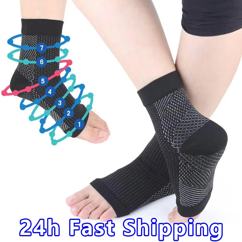 6pcs=3 Pairs Mens Womens Sports Socks Foot Compression Socks Foot Ankle Socks Unisex Outdoor Breatheable Sleeve Socks Brace Sock