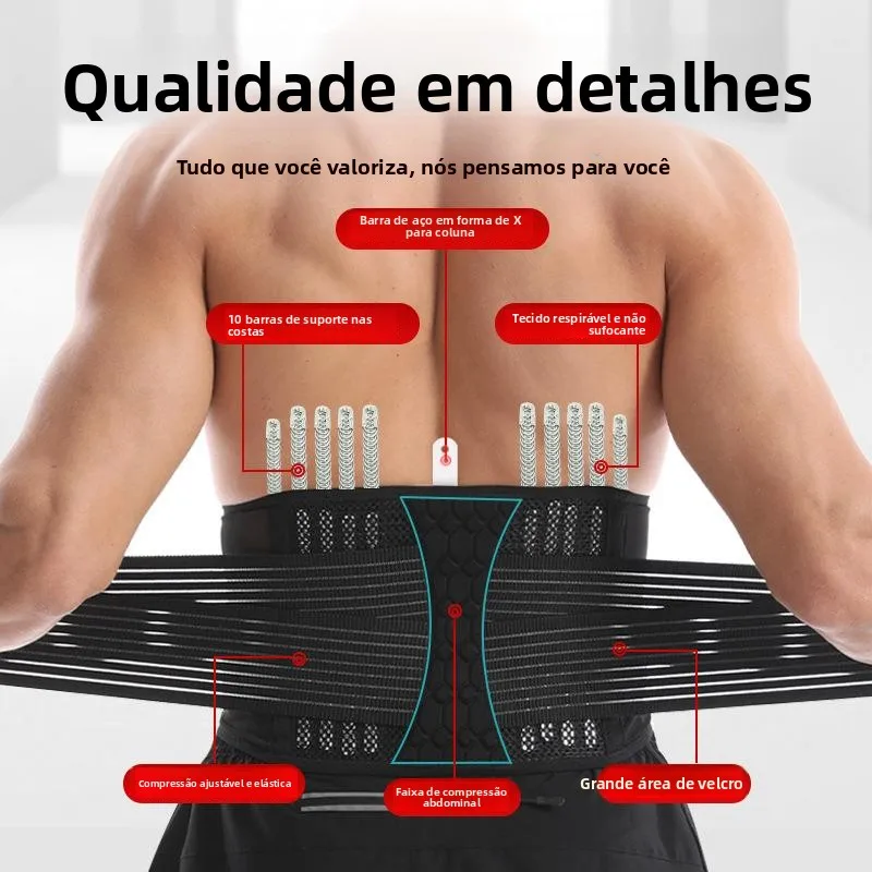 professional-men's-sports-lumbar-support-belt-breathable-abdomen-shaping-running-squat-fixed-waist-support-fitness-training