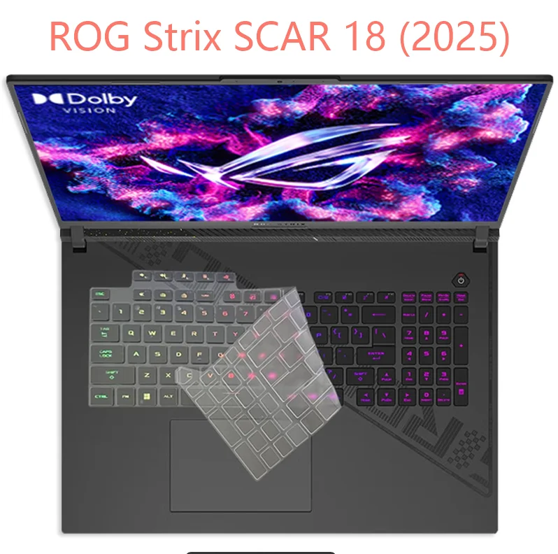 Funda Protectora de Teclado de TPU para Portátil Asus ROG Strix G18 2025 G815 G815JI G815JV / ROG Strix SCAR 18 2025 G835 G835LX G835LW de 18 Pulgadas