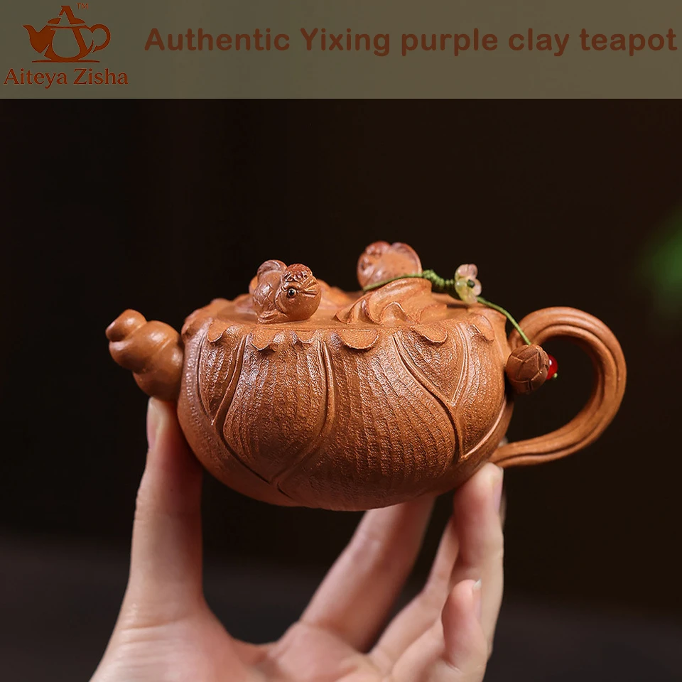 Authentic Yixing Handmade Purple Clay Teapot, Chinese Teapot, Kung Fu Tea Set, for Home, Office, Gift 150ml Zisha Clay Teapot
