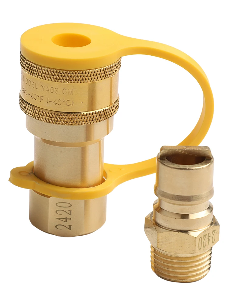 1/2 Inch Gas Adapter Brass Quick Connection Adapter For Equipment Installation Secure And Tight Connection Brass Material