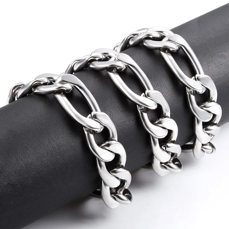 

1Meter Stainless Steel Charms NK 1:3 Cuban Chains for DIY Men Women Punk Necklaces Bracelets Jewelry Making Supplies No Fade