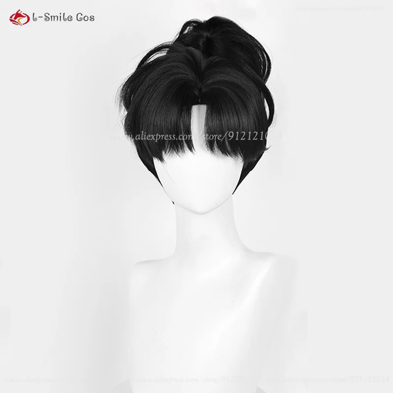 Perruque Synthétique Noire Inmkasha Kagura de 30cm, Accessoire de Cosplay, Anime, Halloween