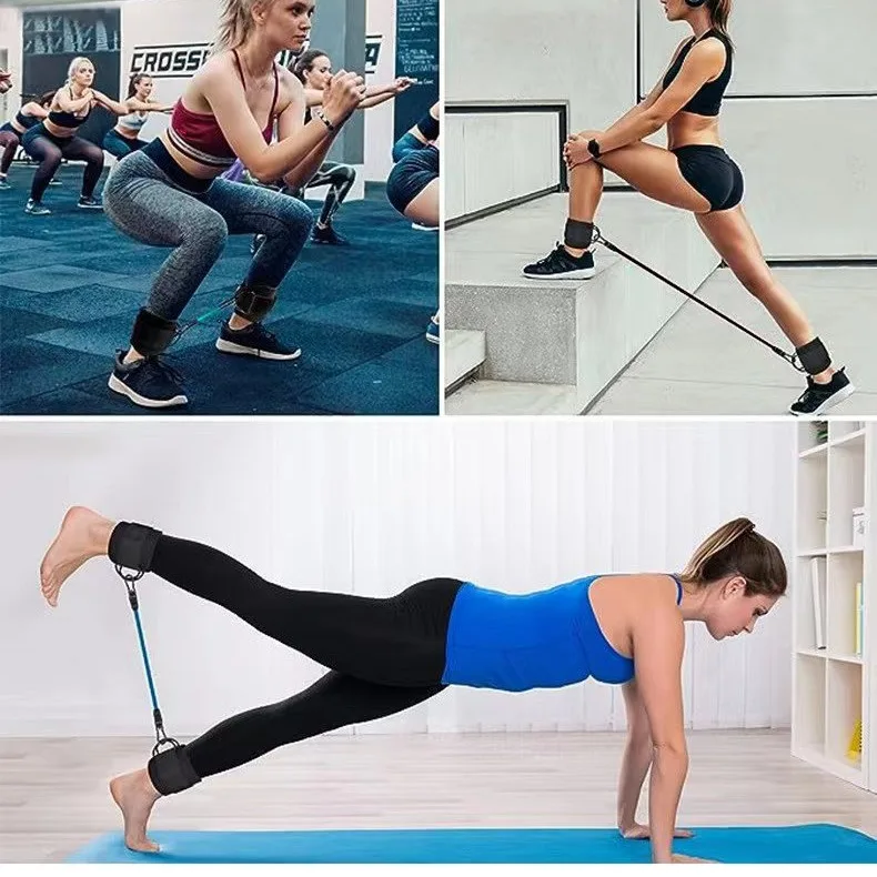 Leg Resistance Bands Ankle Strap Hip Fitness Trainer Pull Rope Exercises Band Leg Butt Training Women Glutes Workout Home Gym