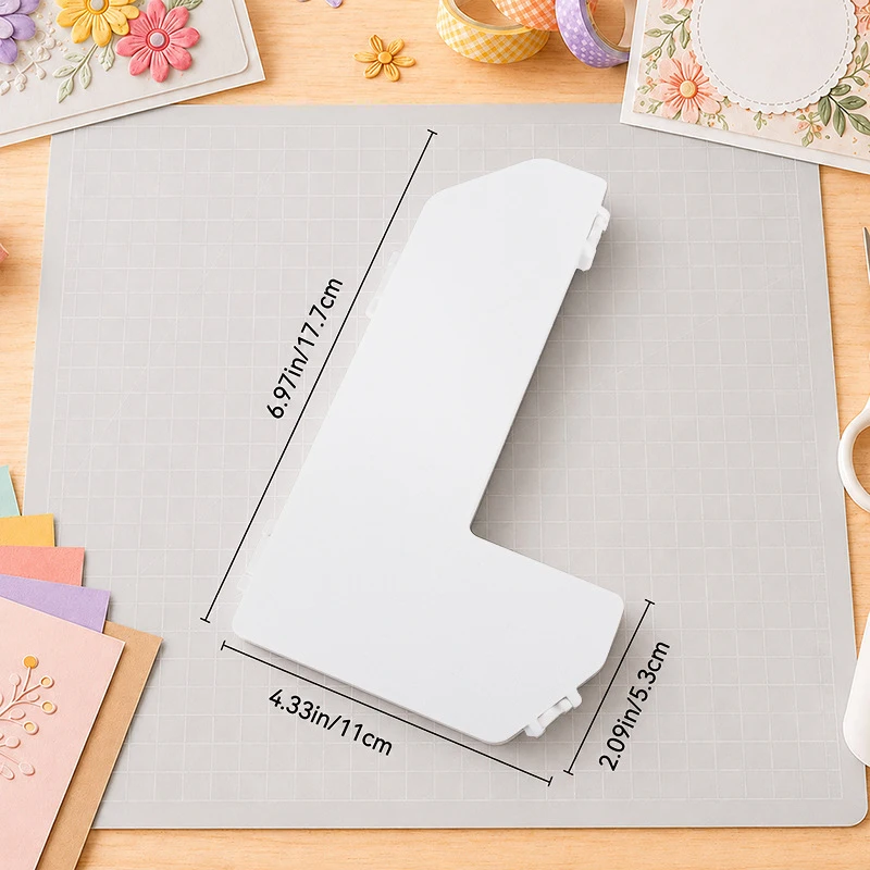 7-teiliges Set Papier-Bastelhilfen mit Etui für Kartenherstellung, Präzisions-Lagen- und Abstandshalter-Matten, passende Aufbewahrungsbox – Detail 2