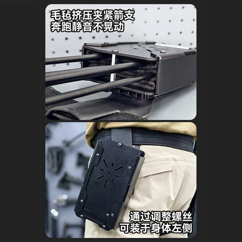 Tactical Squeeze Quiver Quick Draw Leg Waist Hanger Quiver Silent Quick Response Archer Holder Box Bag for CS Hunting Shooting