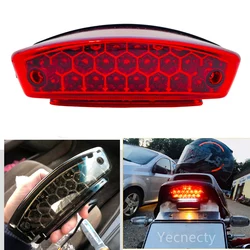 Motorcycle Tail Light Universal License Plate LED Rear Brake Lamp For Honda Suzuki Ducati Monster M1000 S4R S2R 400 620 900 Vesp