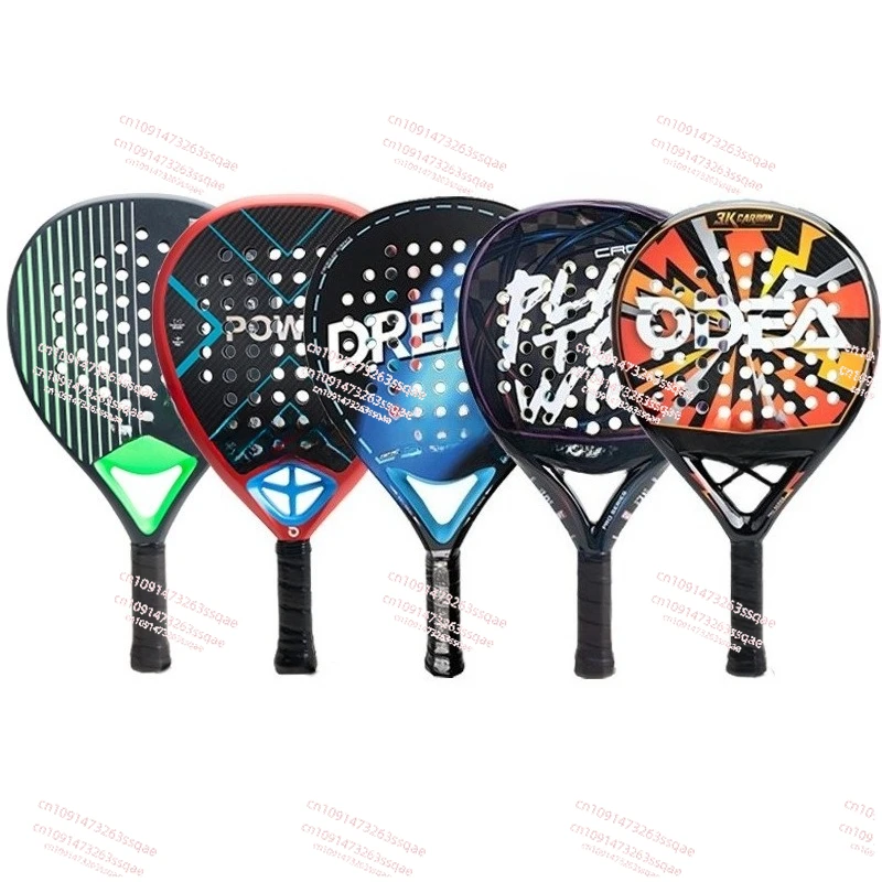 

Ракетка для падель с поверхностью из углеродного волокна с гибким пенопластовым сердечником памяти 3K 12K 18K EVA, легкая ракетка для падель