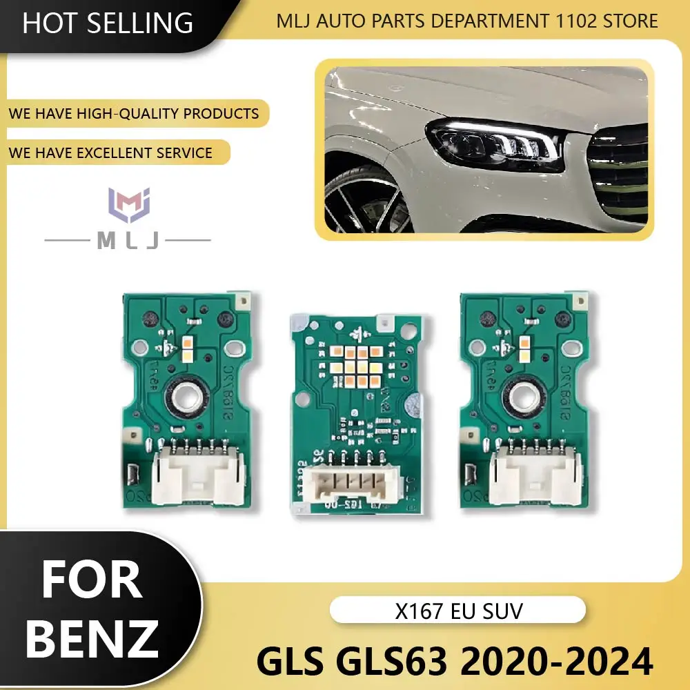 Pour Mercedes-Benz GLS GLS63 X167 2020-2024 SUV Version UE, carte LED de remplacement pour source de lumière DRL, éclairage blanc Angel Eye, remplace l'OEM