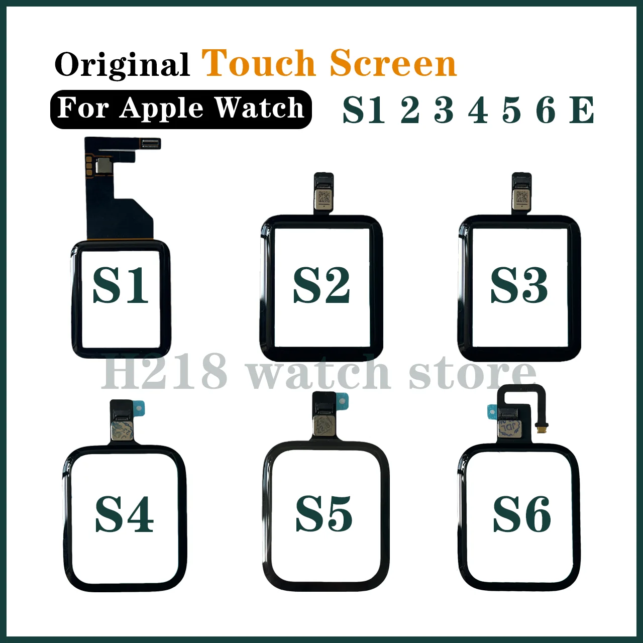 Original Touch Screen For Apple Watch Series 1 2 3 4 5 6 SE, 38 42 40 44mm Touch Screen Digitizer part, Replacement of LCD panel