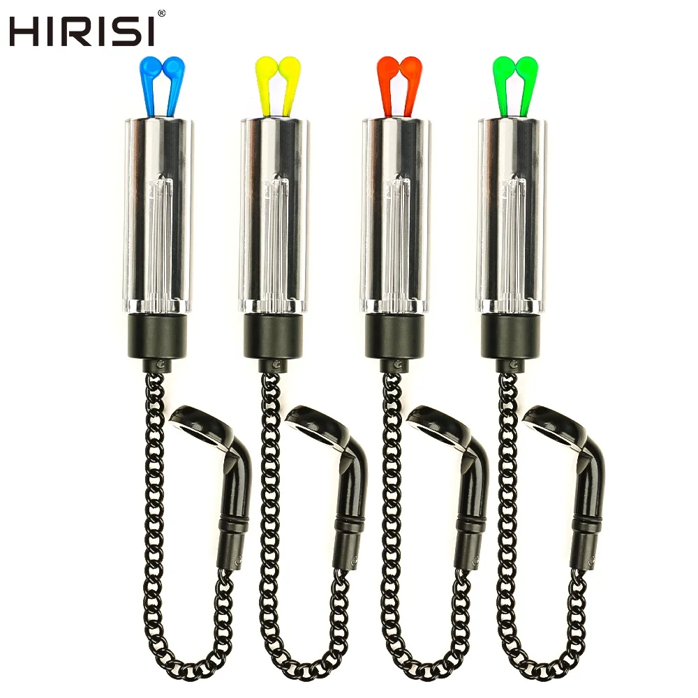 Hirisi Carp Fishing LED Swinger B2040 Drop Off Indicator Metals Soft Chain for Carp Coarse 4pcs Colors