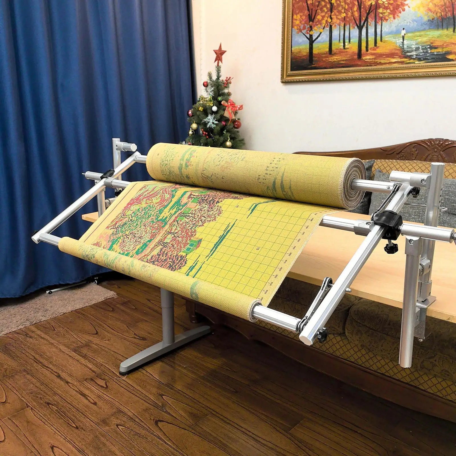 

Premium Aluminum Alloy Embroidery Stitch Stand Table Mount Easy Setup Frame Holder for Embroidery Kit and Sewing