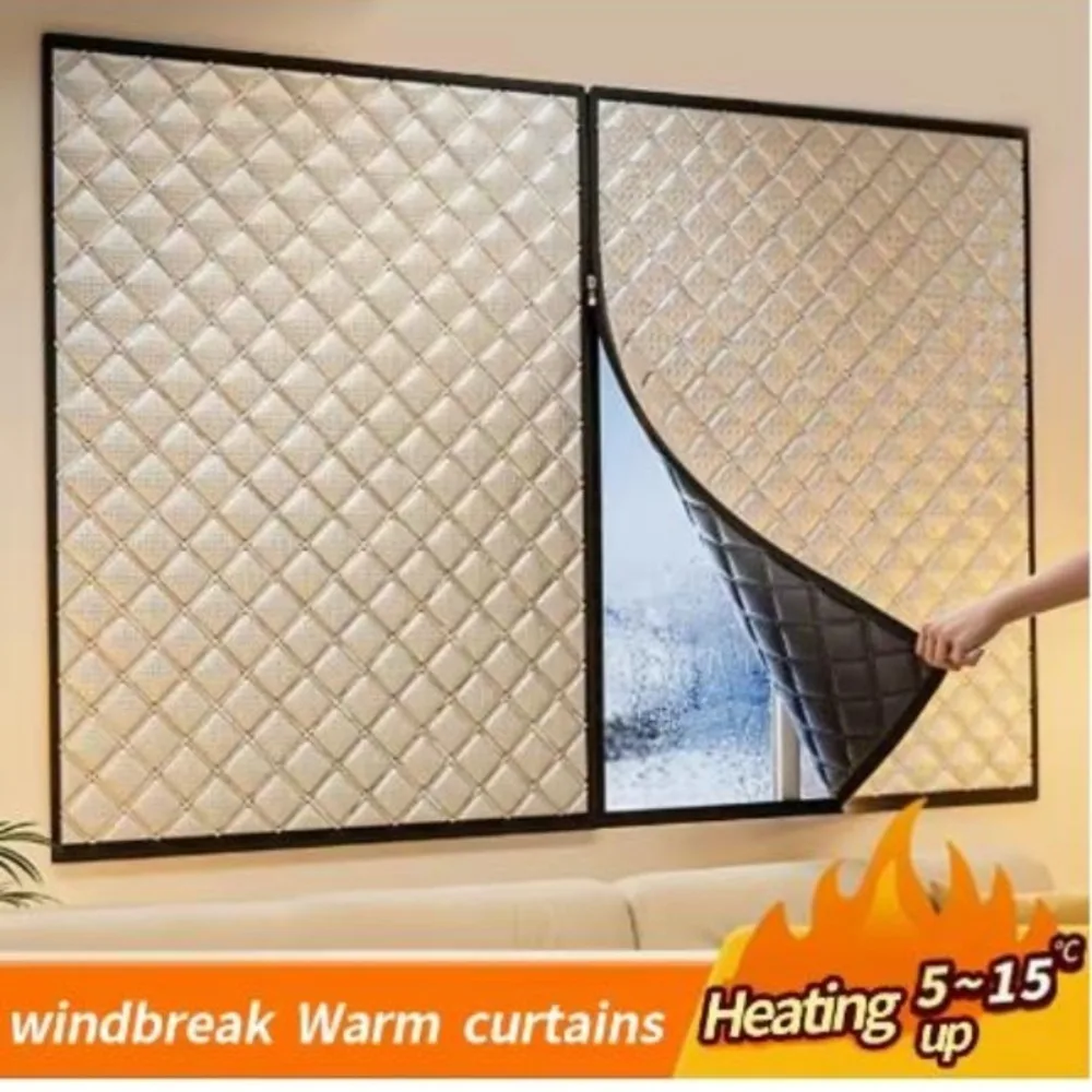 

Zipper, Cold Resistant and Heat-insulating Sealed Windows, Warm Winter Curtains, Windproof, Screen Windows, Sun Shading