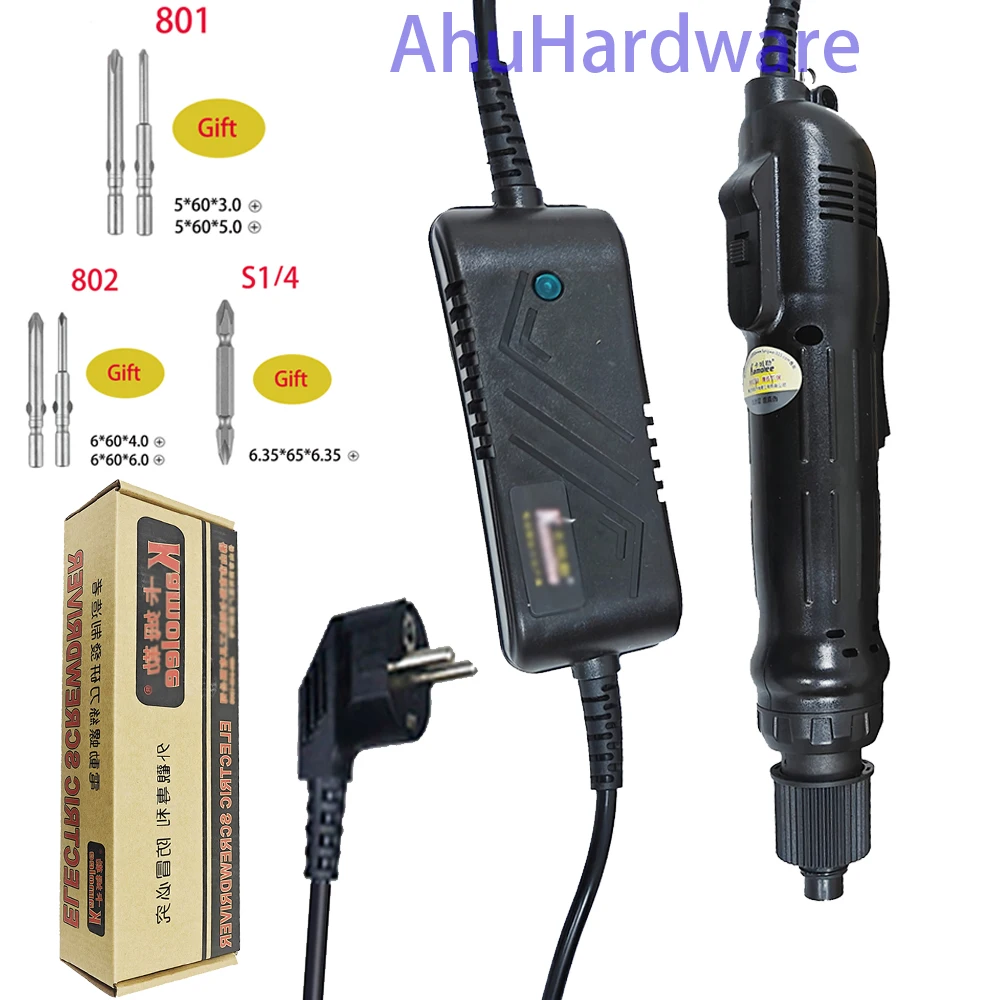 220V Industrial Electric Screwdriver Set High Torque 10pcs Bit Kit with Spring Balancer - Electric Tools for Home Improvement