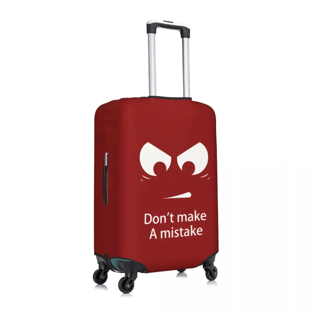 Aangepaste grappige maak geen fout Cartoon gezicht bagagehoes elastische reiskoffer beschermhoezen past op 18-32 inch
