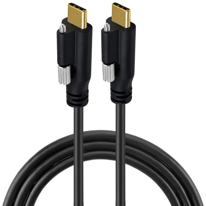 USB C zu USB C Kabel, Einzels ch rauben verriegelung USB 3,1 Typ C Stecker zu Typ C Stecker 10 Gbit/s/3a ~ 5a Daten und Ladekabel – Detail 5