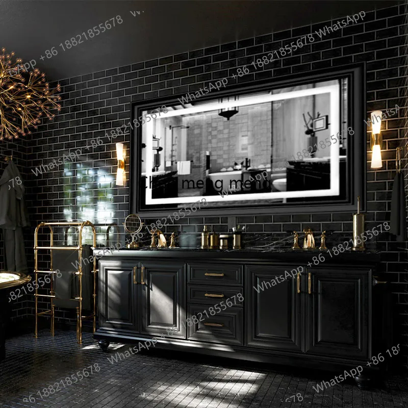 

American-style Bathroom Cabinets Chinese-style Solid Bathroom Cabinets Bathroom Smart Home Furniture In Particolare ZY50YSG