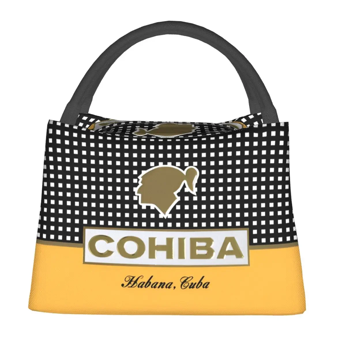 Cohiba Habana Cuba Cigar Lunch Bags Thermal Cooler Portable Picnic Canvas Lunch Box Food Storage Bags