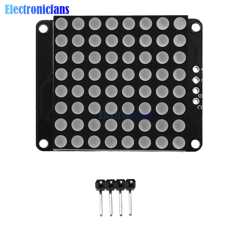 8X8 Matrix Common Cathode LED Dot Matrix Display Module Ht16K33 Driver I2C Interface