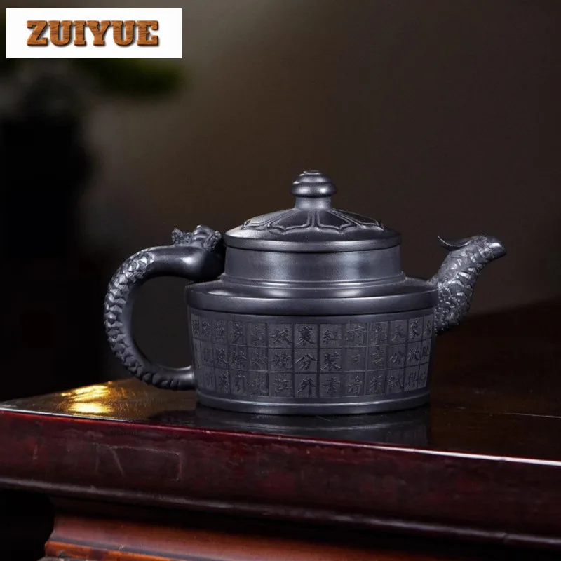 400ml Exquisite Yixing Purple Clay Teapots Handmade Pagoda Pot Raw Ore Stone Yellow Mud Kettle With Infuser Chinese Zisha Teaset