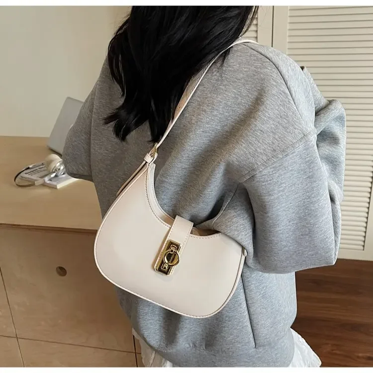 2025 Summer New! Small Fresh Underarm Mini Bag for Women - Simple Texture Saddle Bag, Niche High - End Shoulder Bag