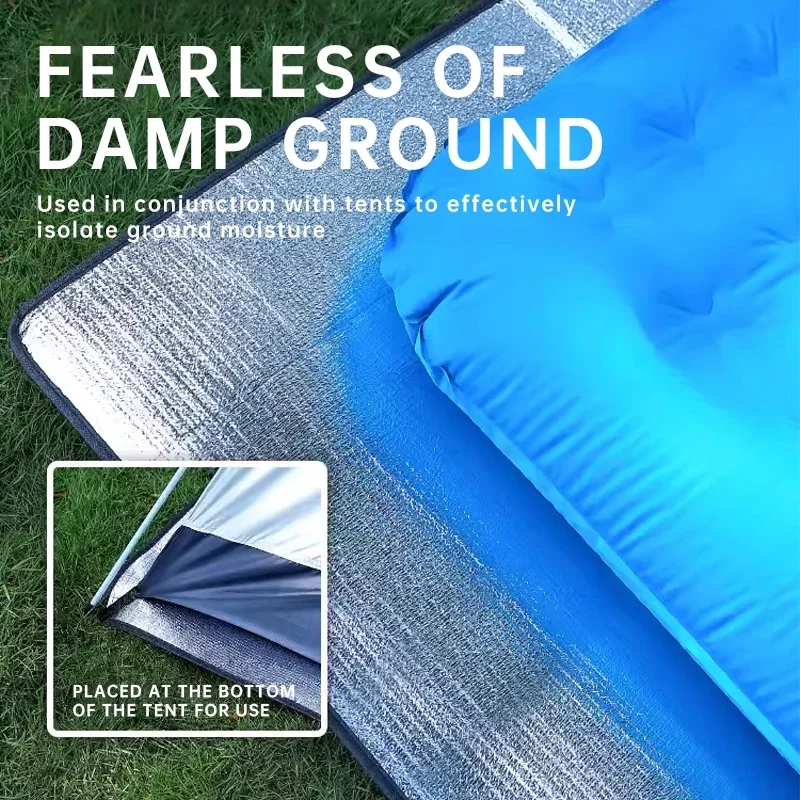 Outdoor Camping Moisture-proof Mat, double-sided Aluminum Film Beach Sleeping Mat, Thick Tent Floor mat, Portable Picnic Mat