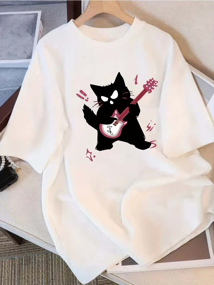 

Женская футболка с рисунком, мягкий хлопок, свободный крой, с круглым вырезом, с коротким рукавом, повседневная одежда, забавный дизайн, модный топ