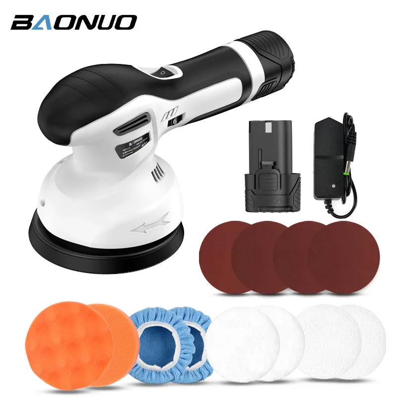 

Suitable for Lithium battery polishing machine 12V white portable handheld car household polishing waxing machine, car polishing