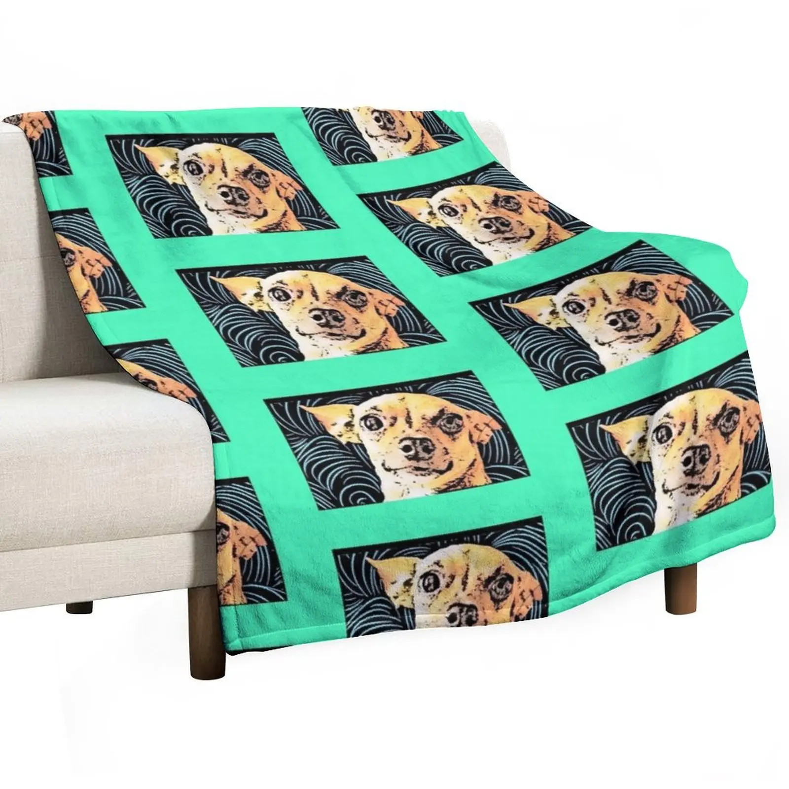 Chiweenie Love Throw Blanket Decorative Beds Vintage Blankets