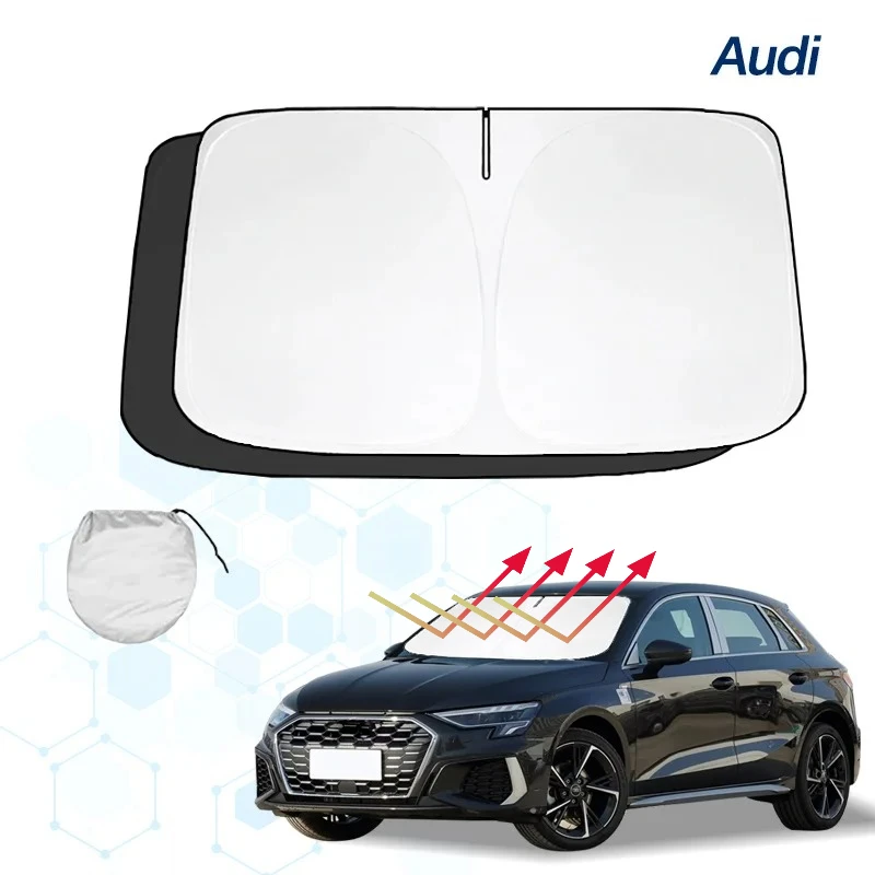 

For Audi A3 8P 8V 8L A1 2014-2025 Windshield Sun Shade Sunshade Sun Visor Protector Foldable Blocks UV Rays Keep Your Car Cooler