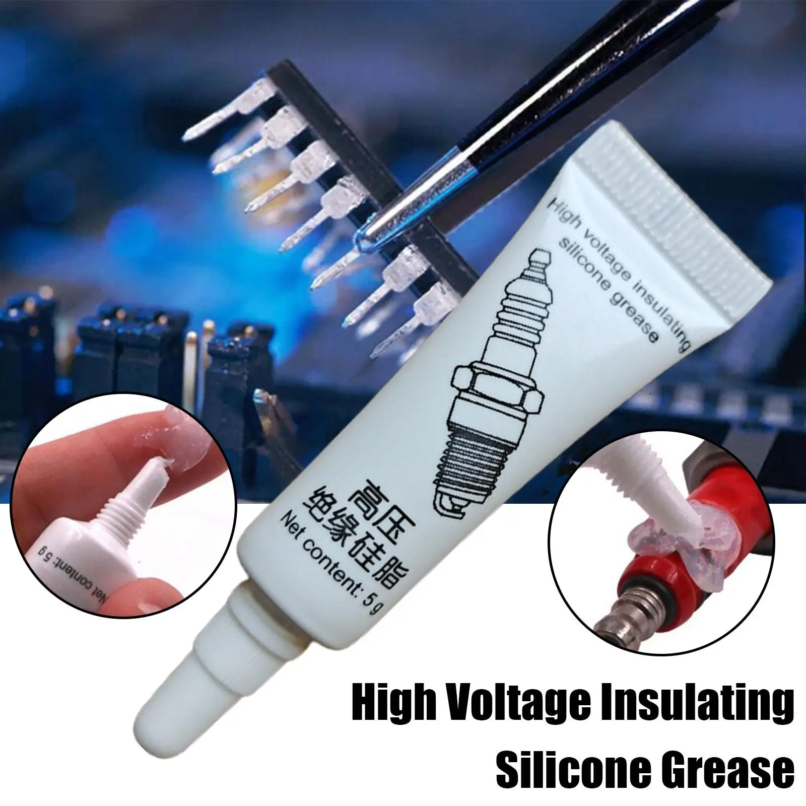 1/23pcs Car Spark Plug Insulating Grease High Voltage Insulating Ignition Coil Silicone Grease Temperature Corrosion Resistance