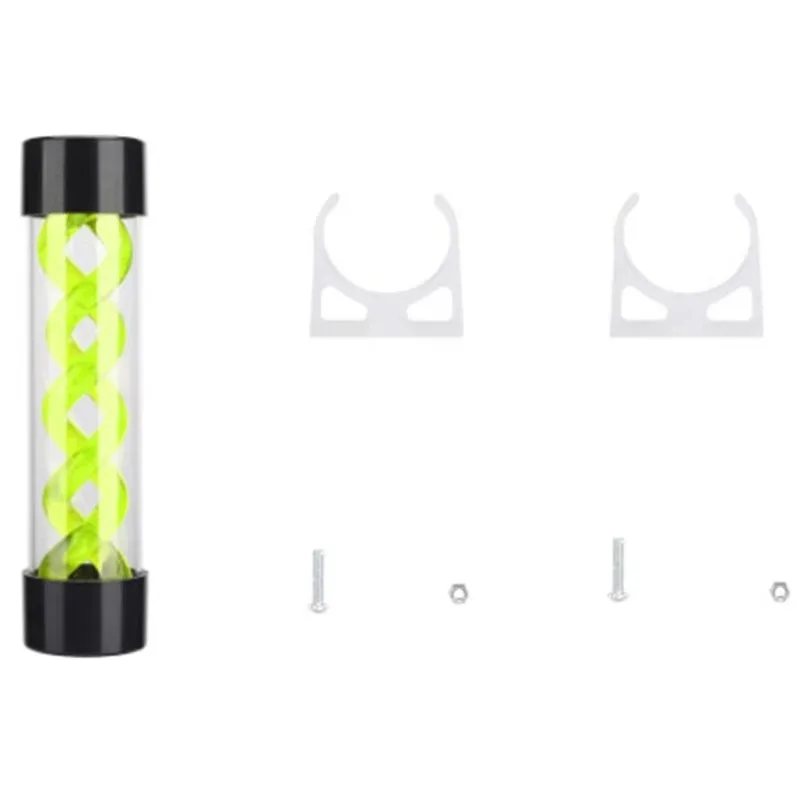 200mm PC Water Cooling Reservoir Tank G1/4 Thread Green Computer Radiator Accessory