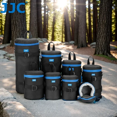 JJC-funda gruesa para lente de cámara, para Nikon, Sony, Fujifilm, Olympus, Panasonic, DSLR, sin espejo, resistente al agua, bolsa protectora para lente de cámara