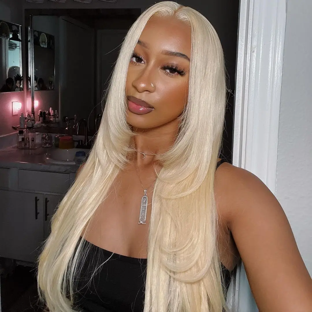 

30 Inch Straight Blonde 613 Hd Lace Frontal Wig 13x6 Transparent Human Hair Wigs For Black Women 13x4 Lace Frontal Colored Wig