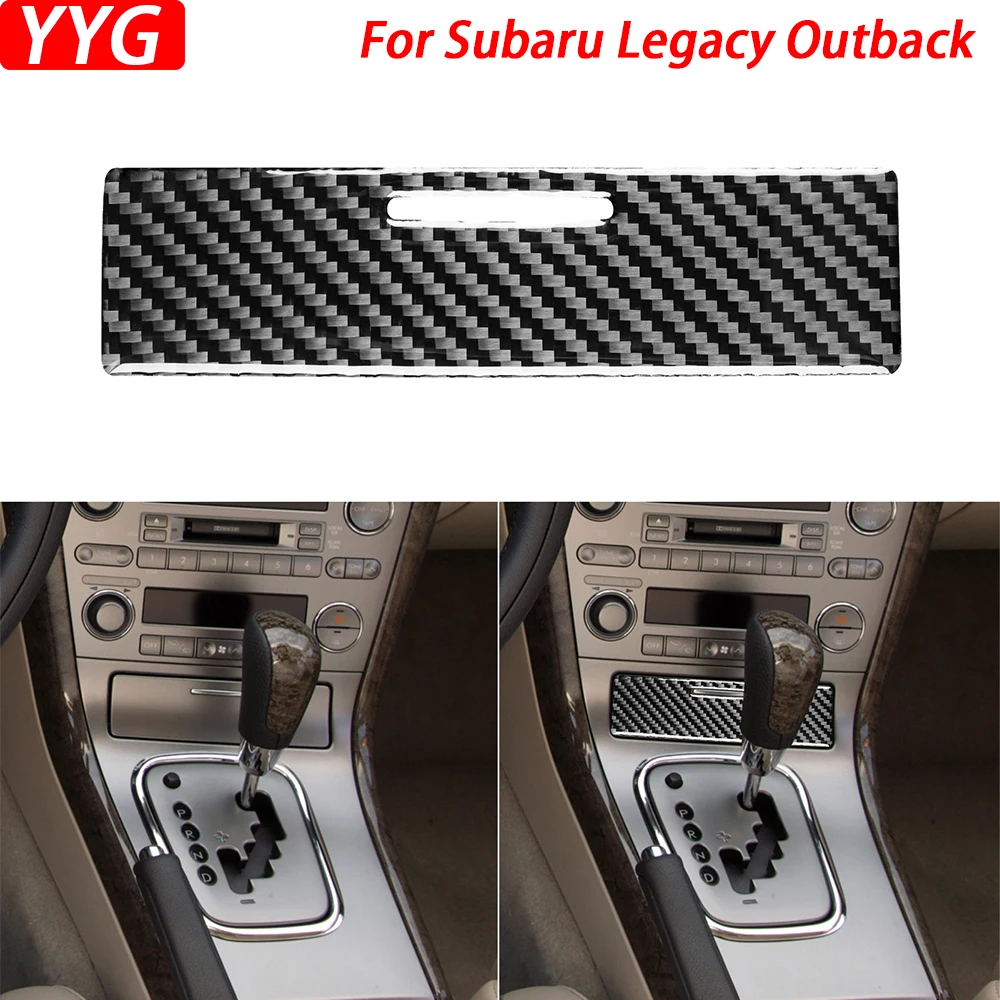 

For Subaru Legacy Outback 2005-2009 Carbon Fiber Sticker Gear Shift Panel Storage Box Decorative Cover Car Interior Decoration