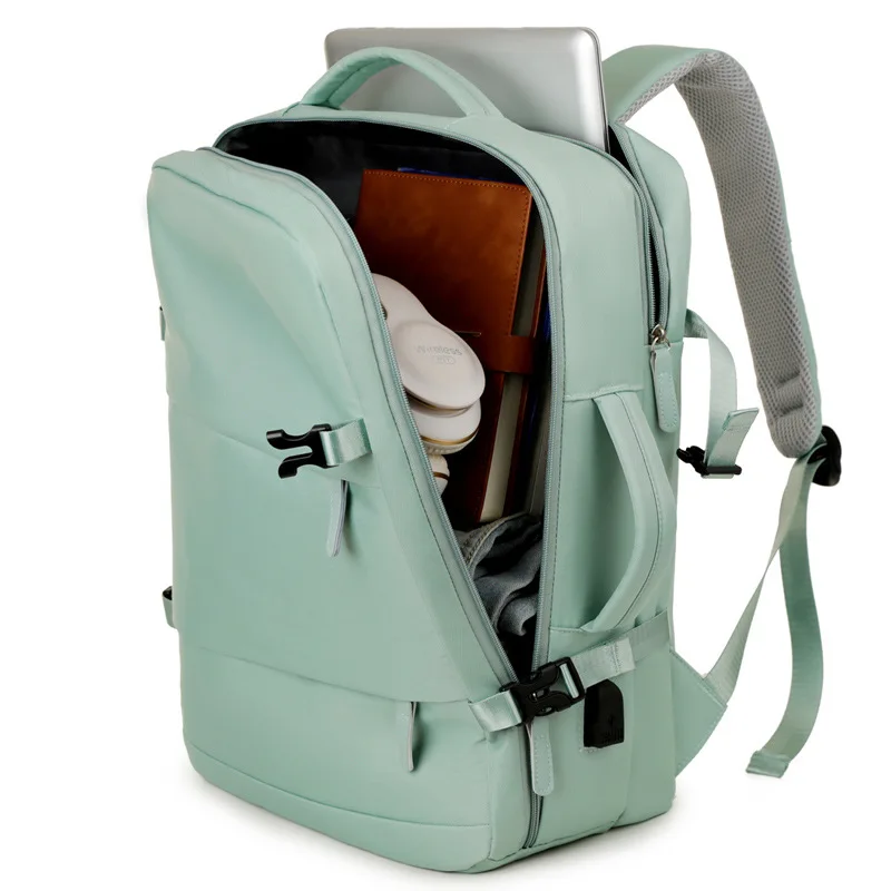 2025 Backpack Large Capacity Travel Bag Backpack Multi Functional Luggage Bag Student Backpack Solid Color Design