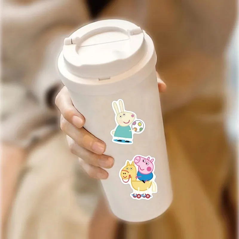 Cute Peppa Pig Cartoon Stickers Decals Kids DIY Scrapbook Laptop Water Bottle Phone Case Suitcase Graffiti Sticker Birthday Gift view 4