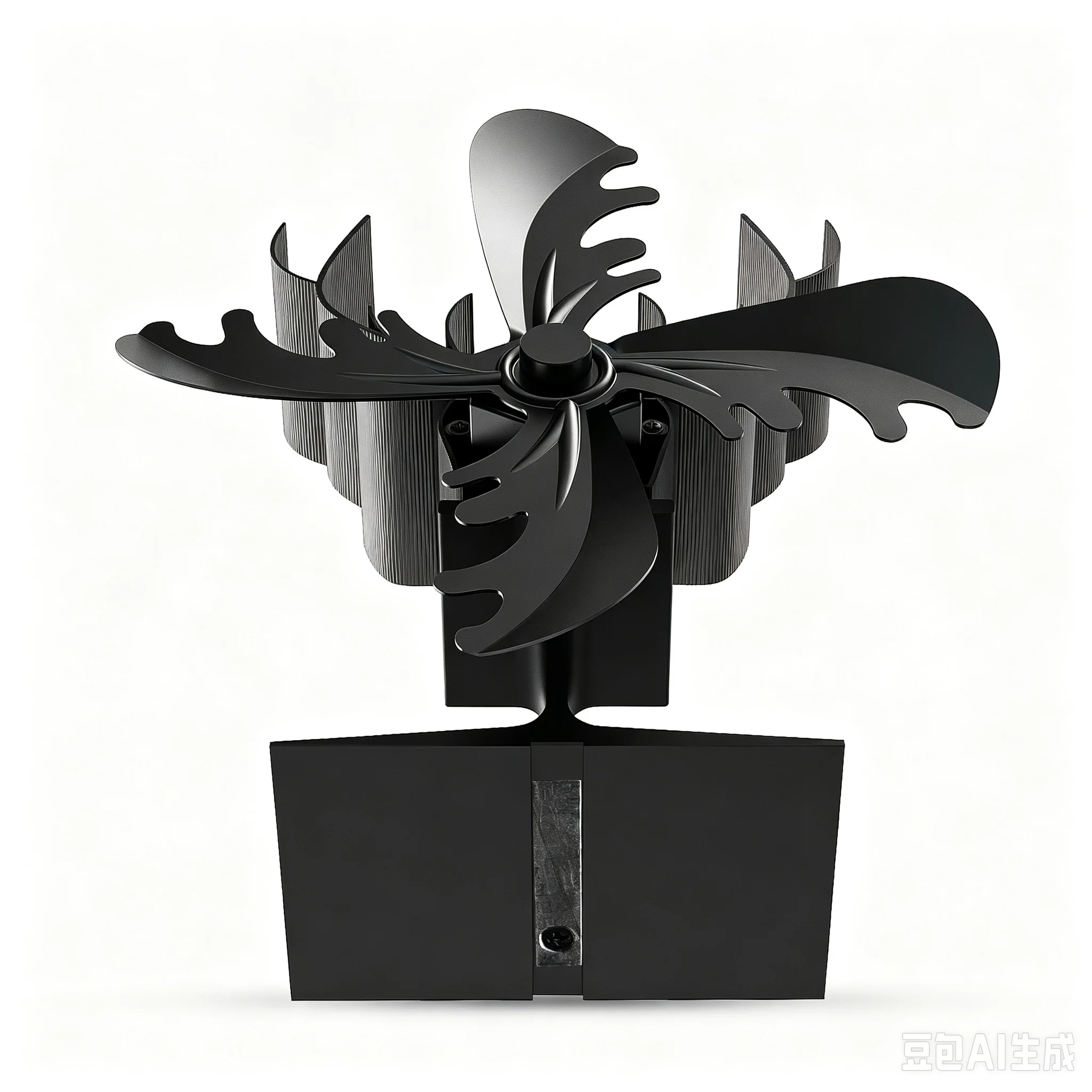 New Heat Powered Fireplace Fan Reindeer Christmas Wood Stove Air Circulation Fan Europe America Hot Spreader