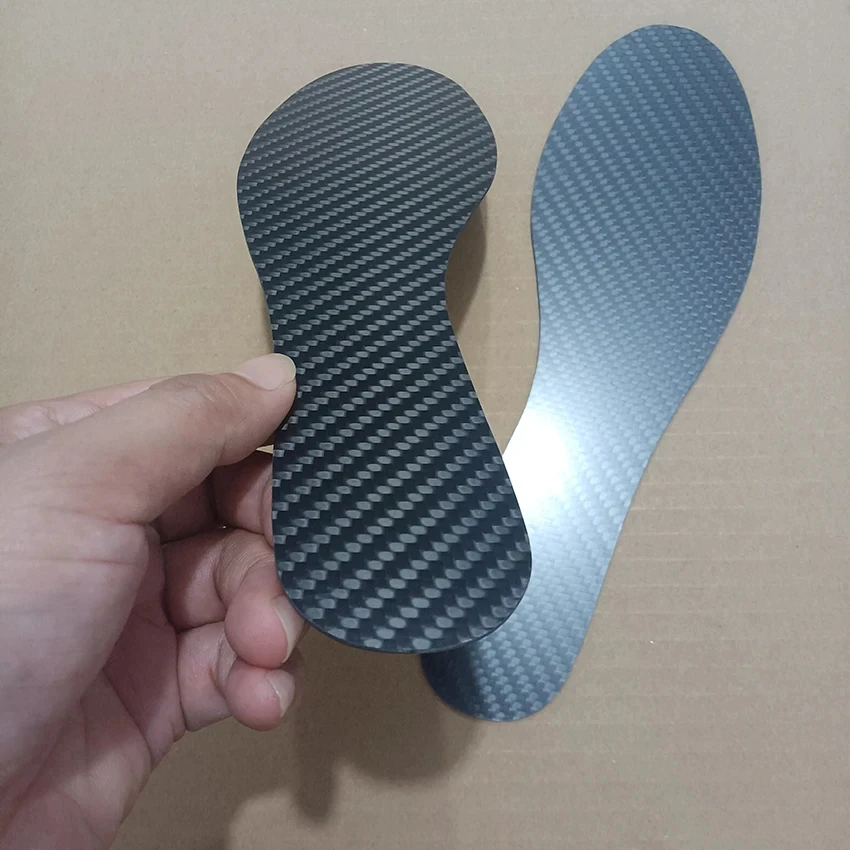 3K 100% Carbon Fiber Insoles Sports Insole  Sneaker Shoe-pad Support Turf Toe Morton Extension 0.8/1.0/1.2mm Thickness High A+