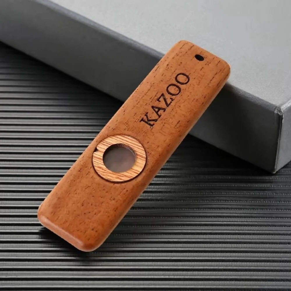 Wooden Wooden Kazoo Instruments With Lanyards Lightweight Accompaniment Kazoo Learn Easily Wear-resistant