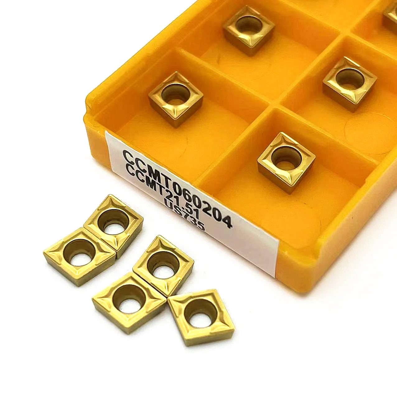 CCMT060204 CCMT060204 CCMT09T304 CCMT09T308 VP15TF US735 UE6020 Carbide Insert Wood Turning Blade For Lathe Milling Lathe Tool
